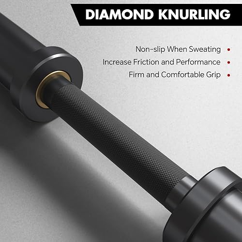 Miniatura 3 de Mancuernas olímpicas de 16 pulgadas, par de barras de mancuernas cargables para discos de peso olímpicos de 2 pulgadas, barra de mancuernas para