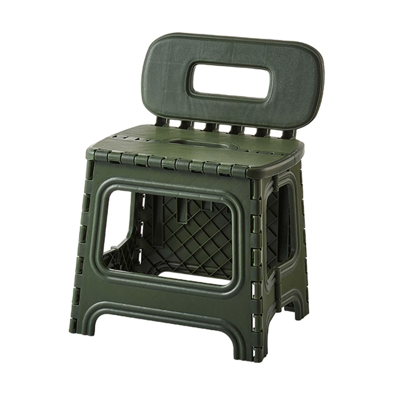 FABLOFT Folding Step Stool Storage/opens Easy Folding Chair for Picnic Bathroom Lawn Green-image-18