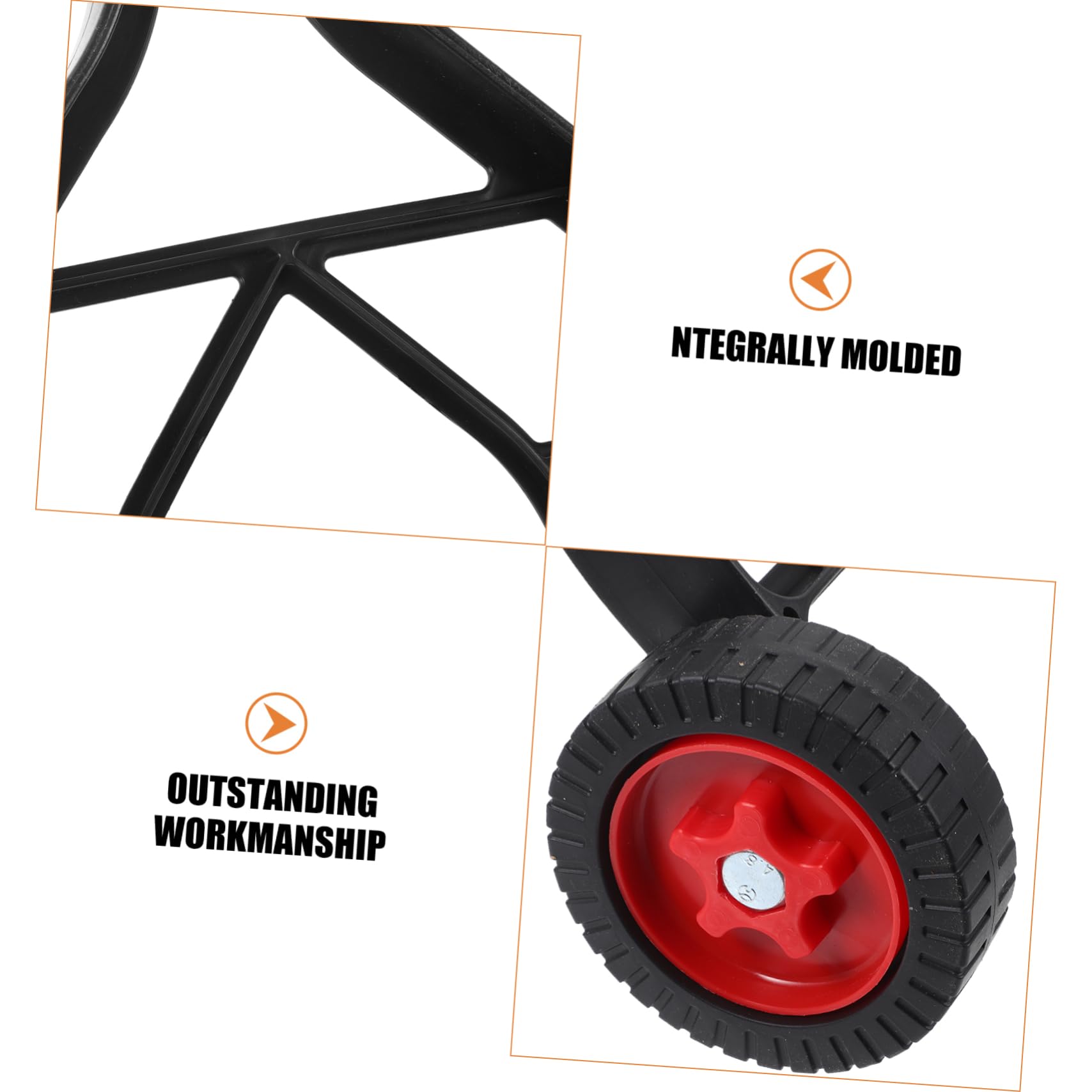 Yardwe Ruota Supporto Tosaerba in Gomma e Acciaio Inox, Ruote di Ricambio Resistenti All’usura per Carrello Tosaerba a Spinta, Accessorio per Giardino Rotazione Flessibile e Montaggio Facile