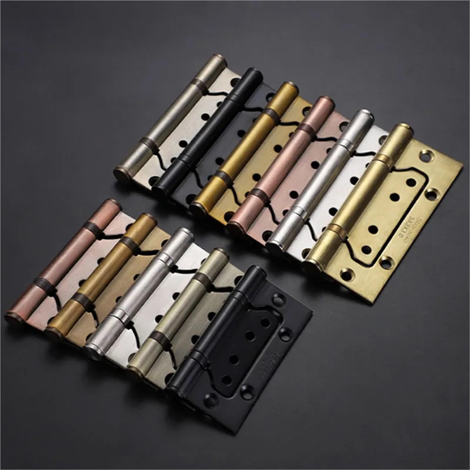PWQBABJWL 304 Stainless Steel Door Hinges Accessories Slotted Hinge Thickened 4/5-inch 2Pcs(4 Bronze)