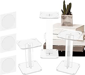 Acrylic Display Stands,3-Piece Anime Figure Stand Display Risers ...