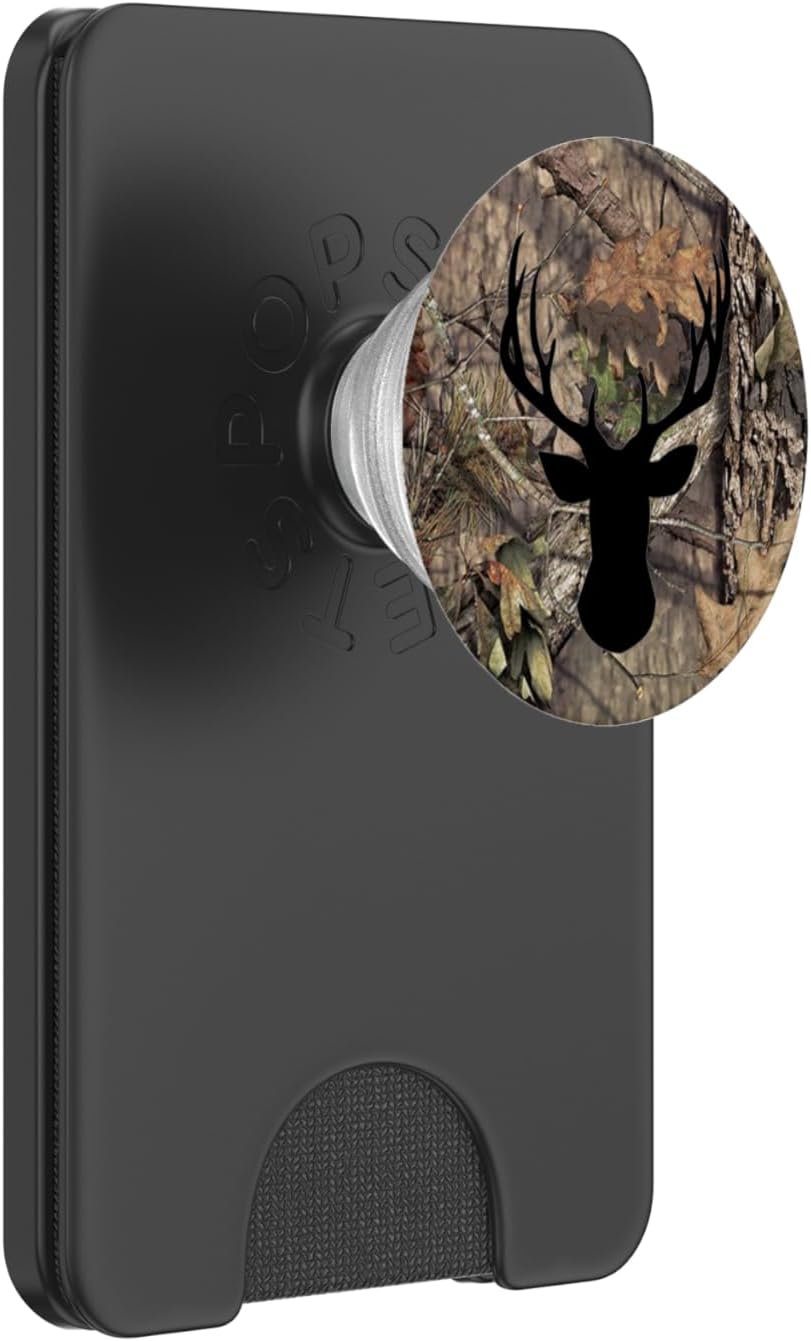 Outdoor Hunting Camouflage Gift with Deer Head Realtree camo PopSockets PopGrip for MagSafe