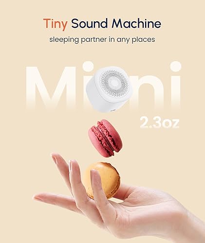Miniatura 4 de Mini máquina de sonido para dormir, máquina portátil de ruido blanco para bebé, máquina de sonidos de sueño de 10 sonidos, 7 máquinas de dormir de