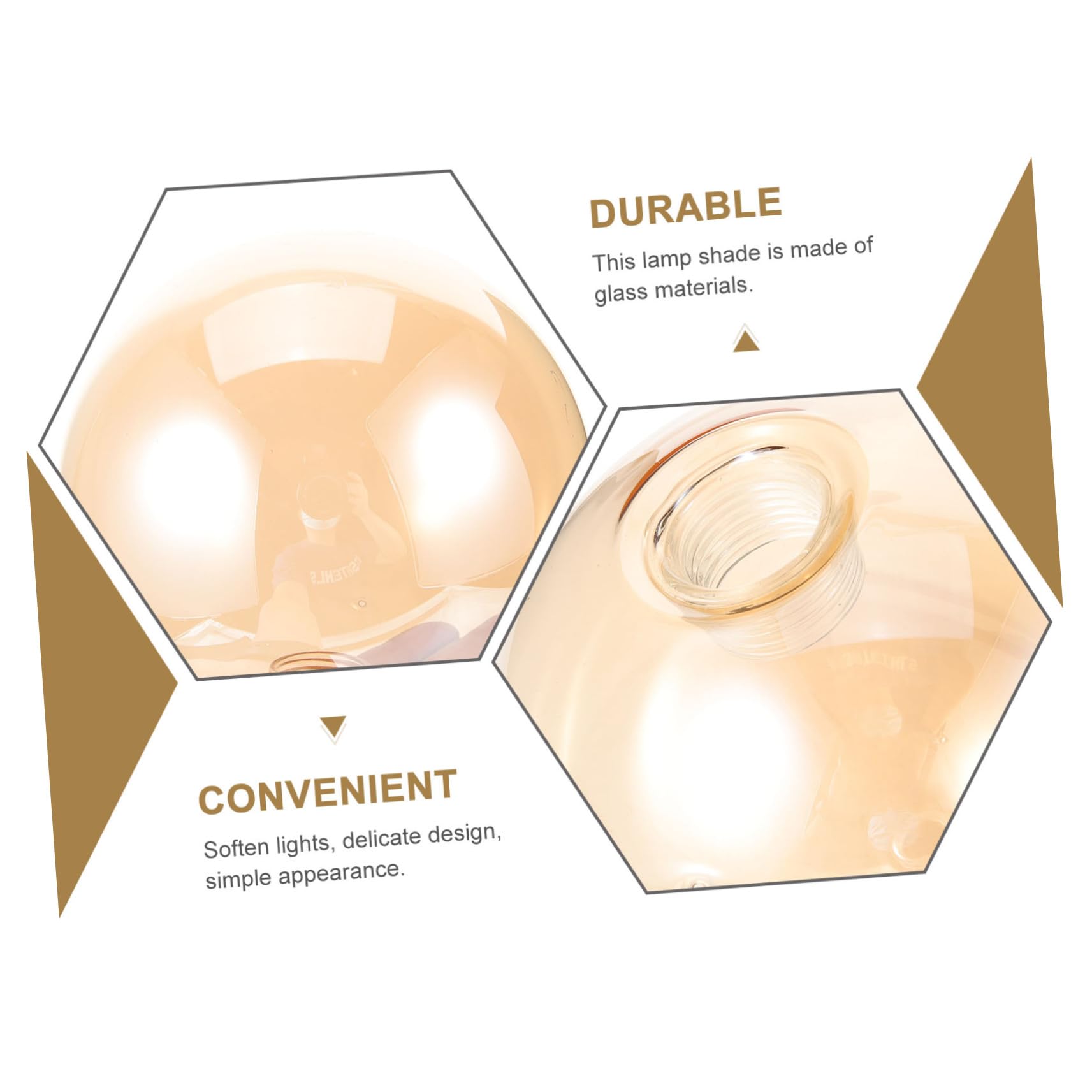 NUOBESTY 3 Pezzi Paralume a Sfera Ambra Ombra Del Globo Leggero Sostituzione Paralume Globo Ambra Chiaro Lampada Arancione Per Lampade Da Tavolo Glassato Colorato Bicchiere