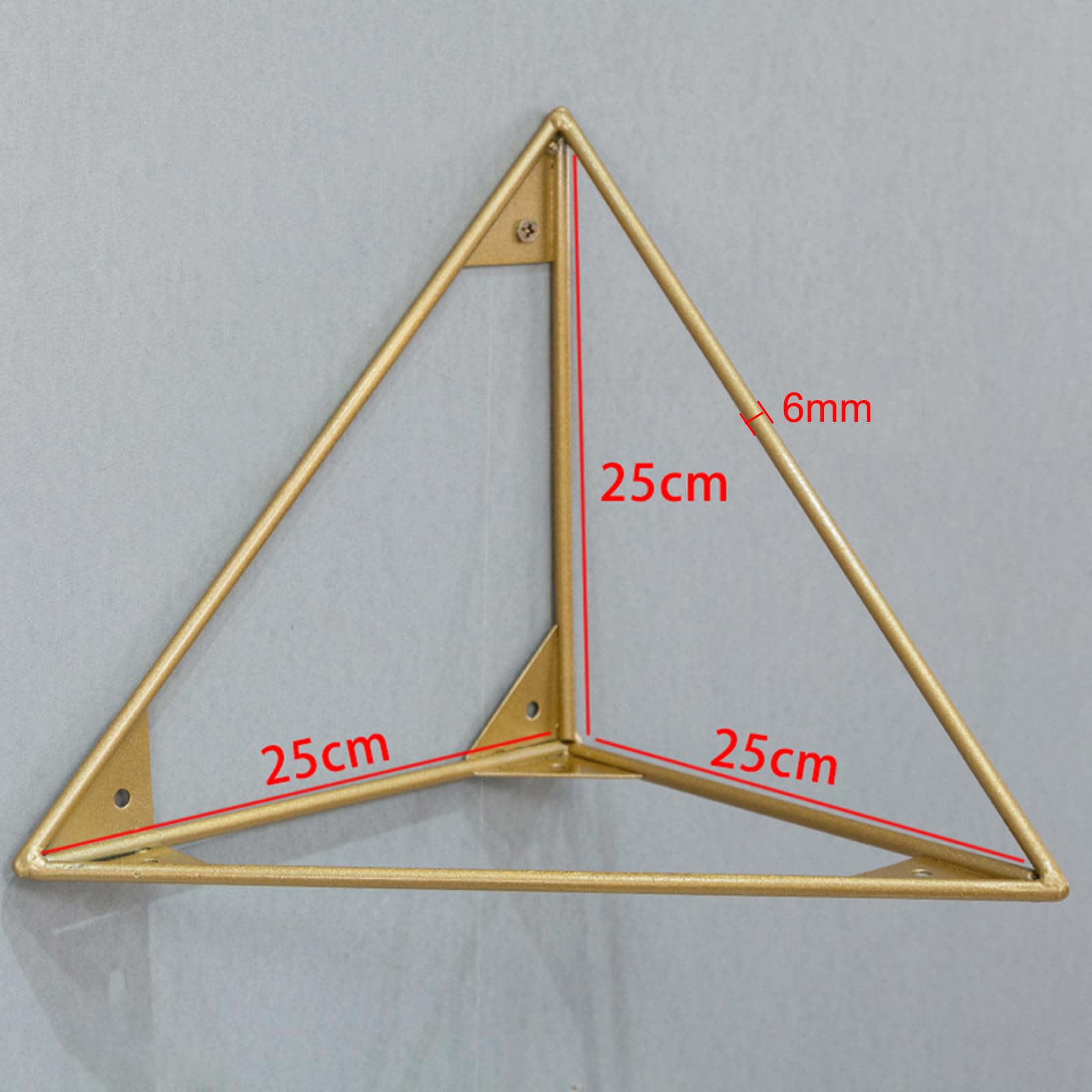 2 Pz Staffe per Mensole Galleggiante Supporti per Mensole a Parete Triangolari,Reggimensola in Metallo,Supporti per Scaffali per Studio,Cucina,Ufficio,Camera,con Viti,Nero (25cm)