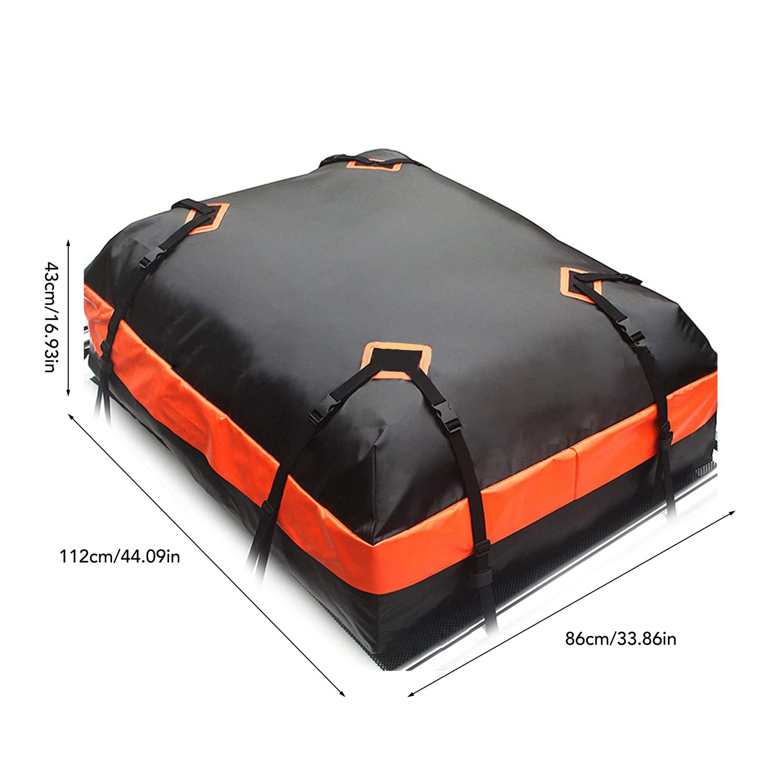 Cocoarm Torba Bagażowa na Dachu, Tkanina z Siatki PCV Bagażnik Dachowy na Dach 44,09 X 33,86 X 16,93 Cala, Wodoodporna Ochrona Przed Słońcem Duża pojemność do Wycieczek Drogowych SUV-y Sedan
