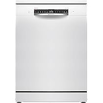 Bosch SMS4EVW08E Serie 4, Lavastoviglie da libera installazione, Home Connect, EfficientDry: apertura automatica della porta, Diagnostica da remoto, Assistente al lavaggio, Bianco, 60cm