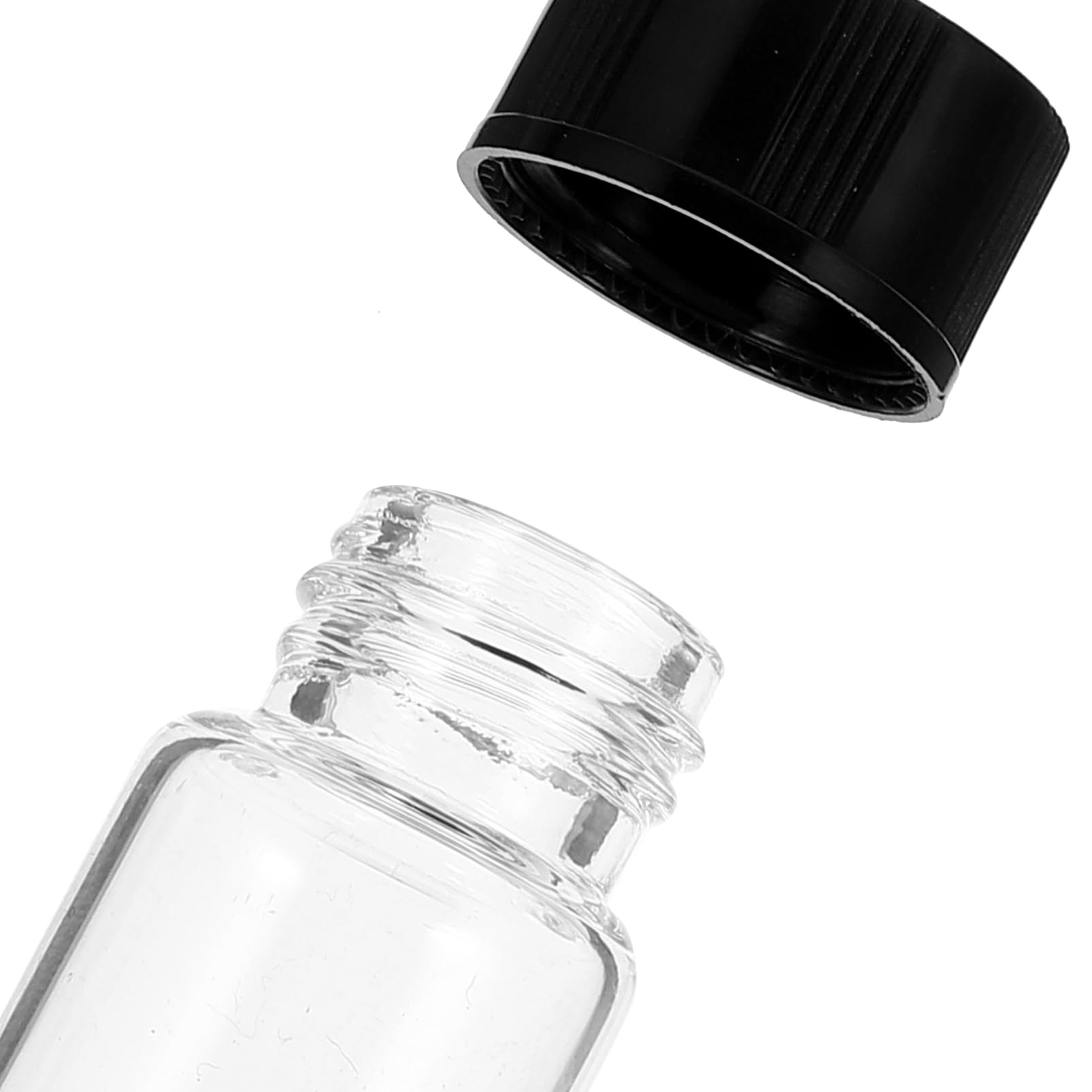 ABOOFAN Bottiglie di Vetro con Fondo Piatto 100 Pezzi per Campioni da 5ml Bottiglie Trasparenti con Tappo a Vite Facili da Riempire e Resistenti Nelle Sperimentazioni per Reagenti