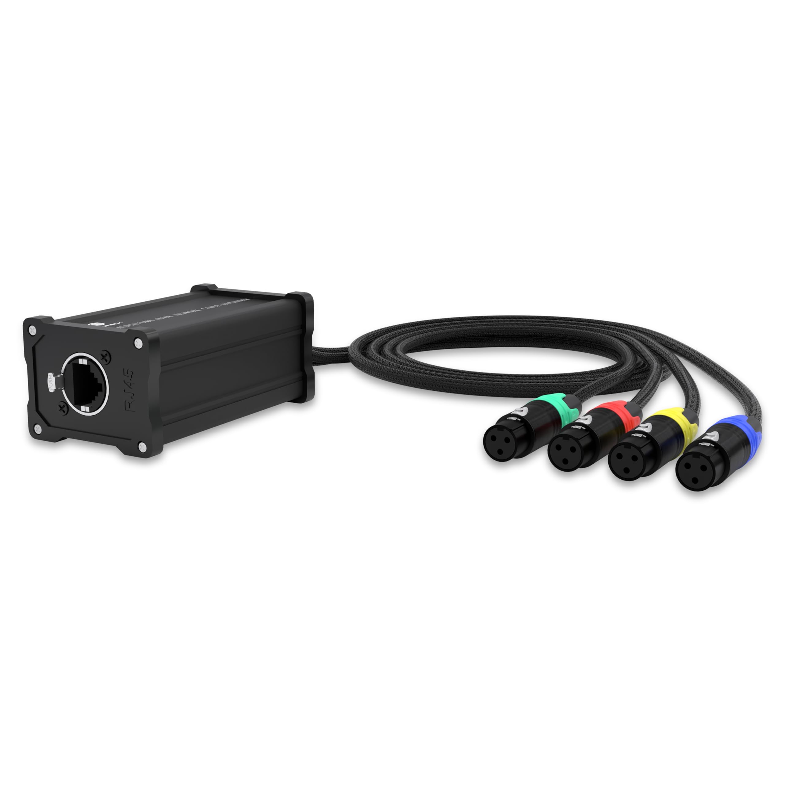 PRORECK Estensore cavo audio/DMX a 4 canali, da XLR femmina a 3 pin a Ethercon RJ45 CAT6, per illuminazione live, sistemi audio e studio (PA-4F)