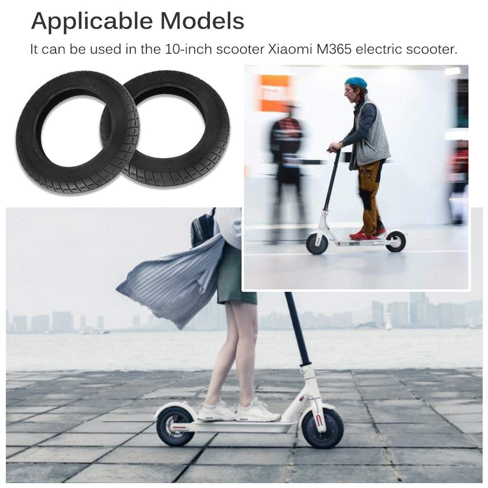 Ruedas de Repuesto para Scooter eléctrico,Piezas de Repuesto para Scooter de neumático de Equilibrio de Tubo Exterior de neumático de 10 Pulgadas compatibles con M365