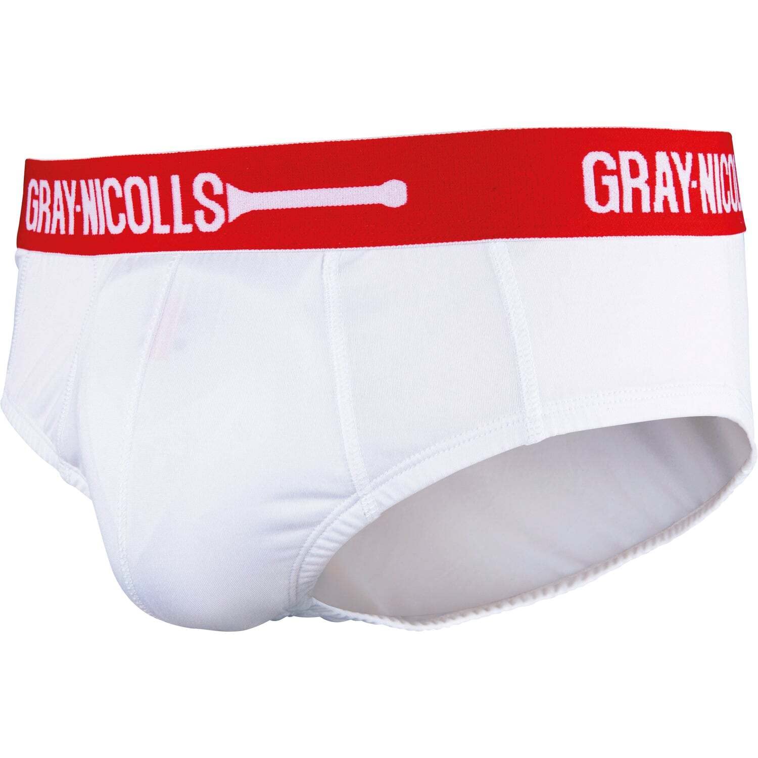 Gray-Nicolls ADULT COVERPOINT BRIEFS - WHITE/RED - NEW FOR 2022 (XL)