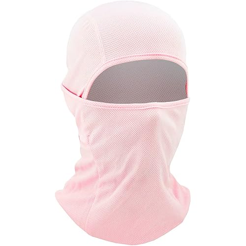 Balaclava Face Mask, Winter Full Face Mask for Men & Women, Skiing, Snowboarding, Motorcycle, UV Protection (Pink)
