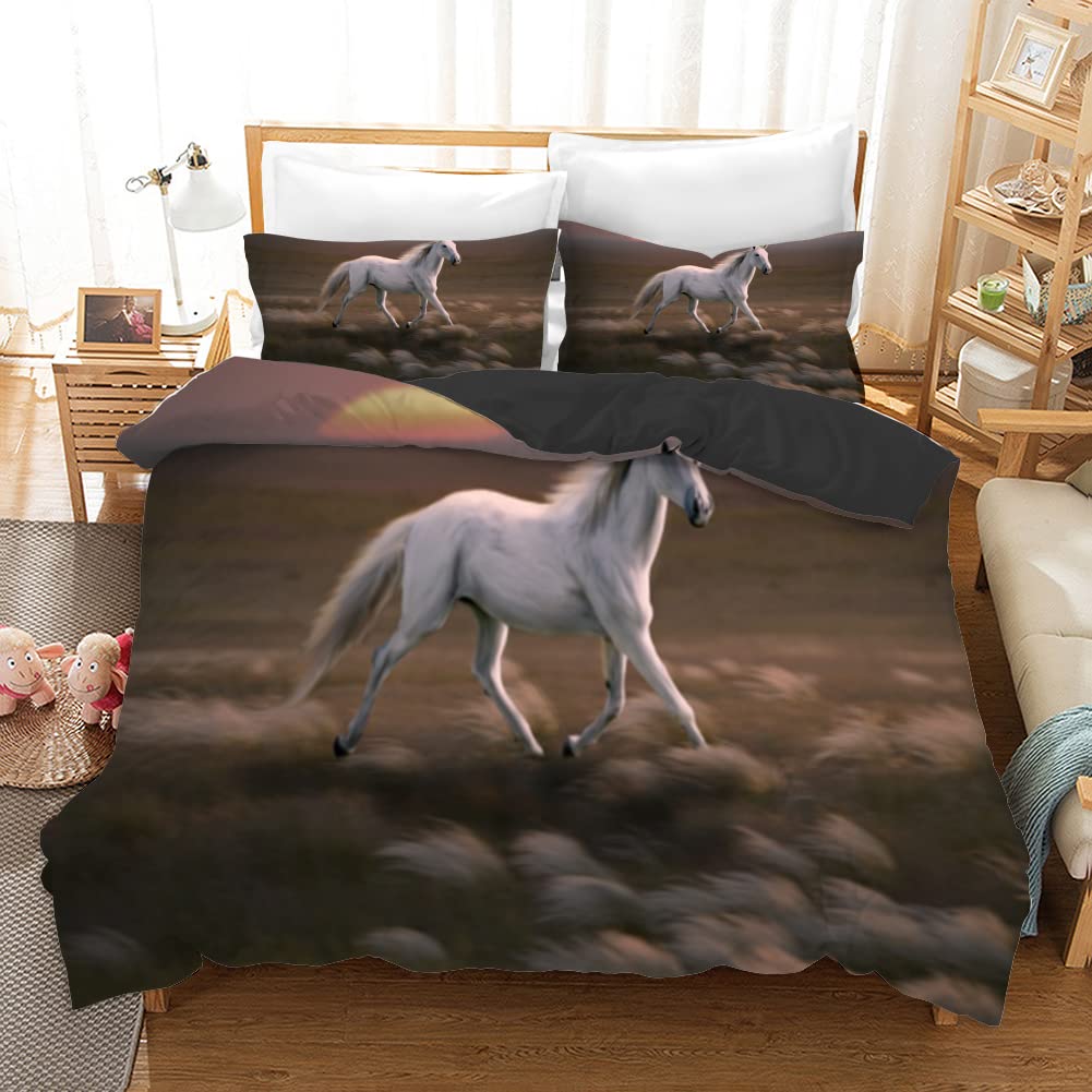 Housse de couette 240x220 cheval pour transformer votre chambre en un cocon de nature