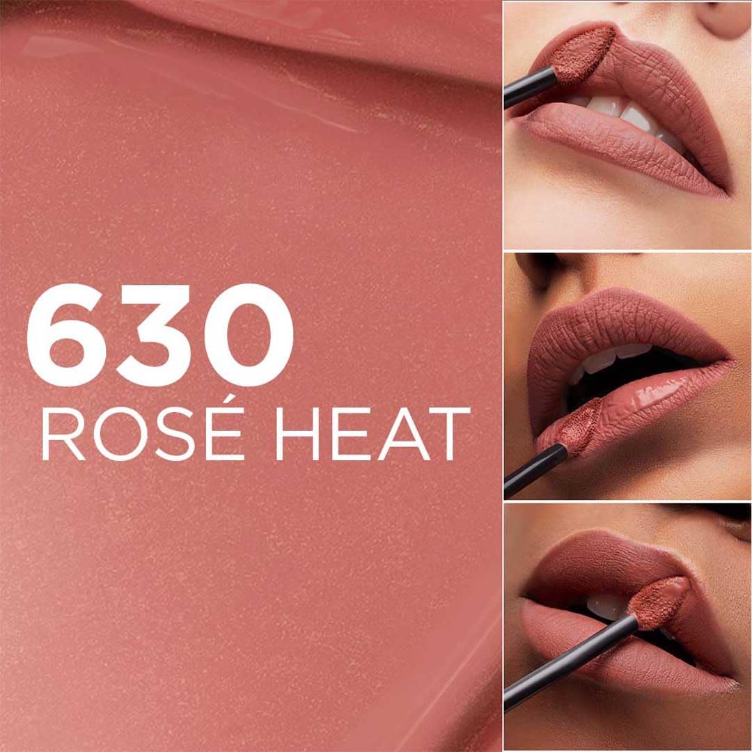 L'Oreal Paris Infallible Matte Resistance Liquid Lipstick 630 Rose Heat, 5 ml