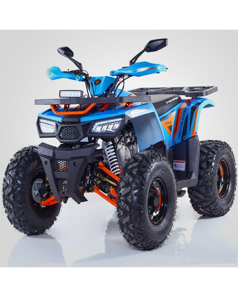 Quad Hunter II 125cc a Benzina – Quad 4 Tempi con Avviamento Elettrico, Ruote 8 Pollici, Perfetto per Ragazzi, Motore 125cc (Blu)