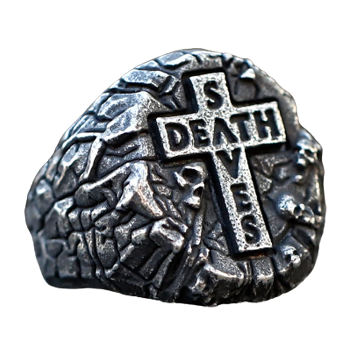 2023 Skull Ring Cool Evil Death Punk Rock Stainless Steel Rings Aly Style Jewelry