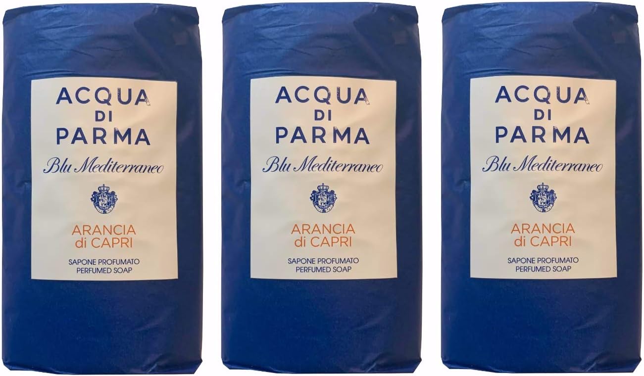 Arancia Di Capri Blu Mediterraneo Wrapped Soaps 100 grams - Set of 3