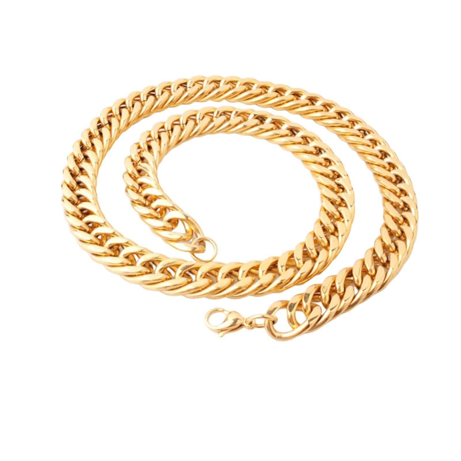Collanina Uomo Estiva, Catena in Acciaio Inossidabile Collana Necklace Curva Semplice Bigiotteria Regalo Donna
