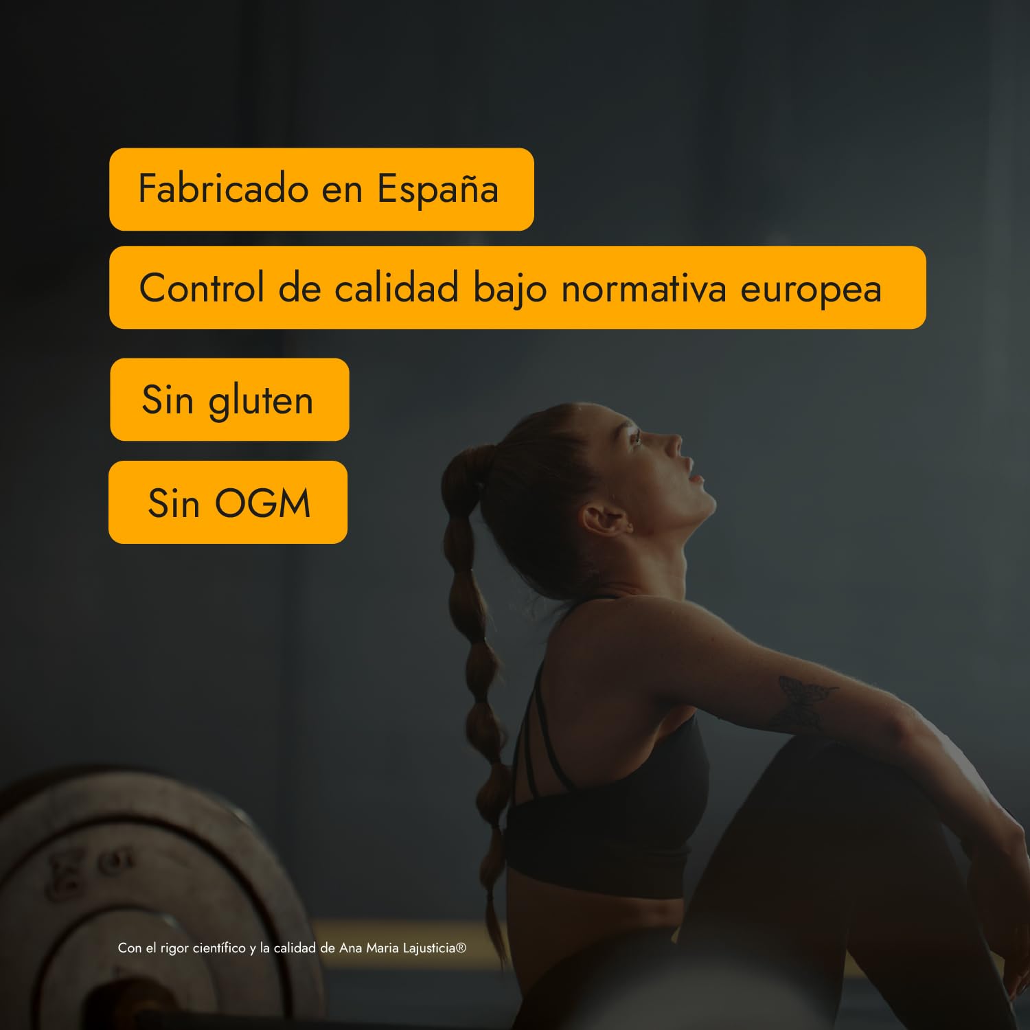 amlsport de Ana Maria Lajusticia Whey Protein + HMB | Mantener y Aumentar la Masa Muscular | Recuperación Post‑Entreno | Sabor Capuchino | Sin Gluten | 520 g en Polvo | Suplementación Deportiva |