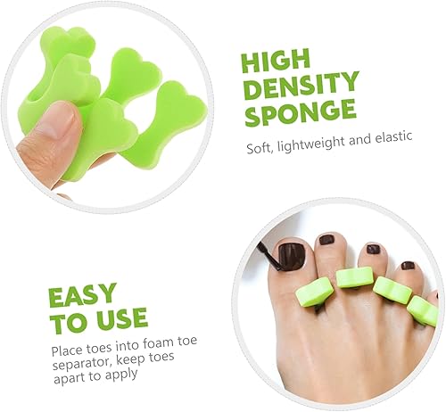 Miniatura 8 de Mobestech 100 pares de separadores de dedos, separadores de dedos, pedicura desechables para uñas, pies, salón de belleza, separadores de dedos de