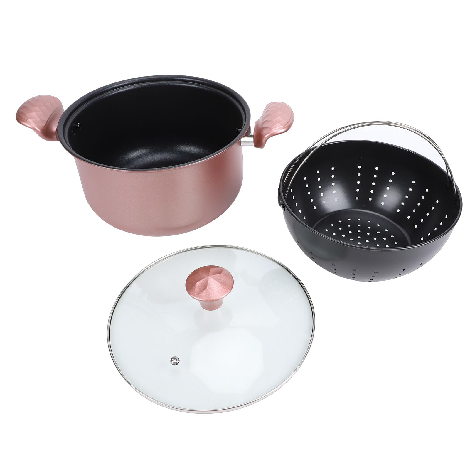 Pentola per Zuppa in Acciaio Inossidabile, Pentola Antiaderente con Coperchio, Manici Ergonomici per Fornelli a Gas, Fornelli a Induzione, Ideale per Bollire, Stufare e Cuocere