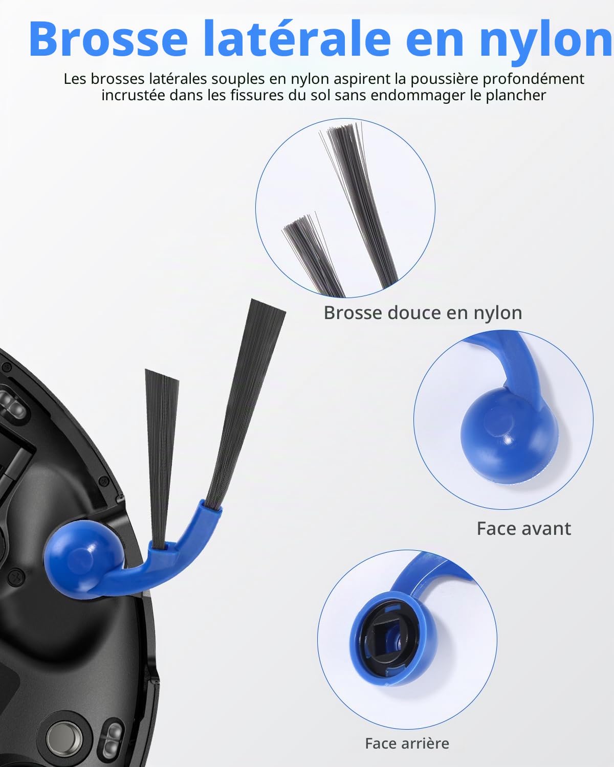 Accessoires pour ECOVACS DEEBOT T30C Omni/ T30C Omni Gen2 Aspirateur, 1 Brosse Principale, 6 Chiffons de Nettoyage, 6 Brosses Latérales, 4 Filtres, 4 Sacs à Poussière, 1 Brosse de Nettoyage