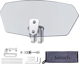 Justech Parabrezza Moto Spoiler di Estensione Parabrezza del Vento con Clip Regolabile Cupolino Spoiler Parabrezza Prolunga Deflettore Universale per Moto