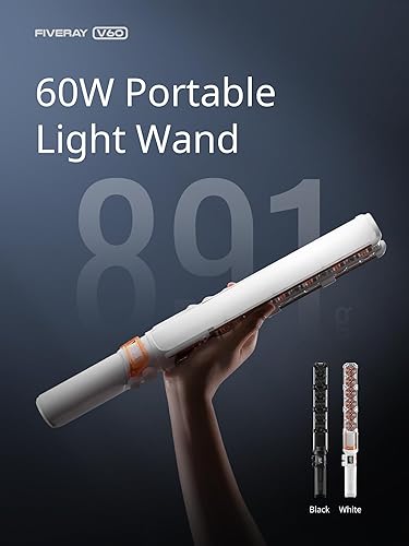 Miniatura 2 de ZHIYUN V60 - Combo de varitas de luz de video, portátil de 60 W LED regulable, iluminación de fotografía de mano para estudio fotográfico,