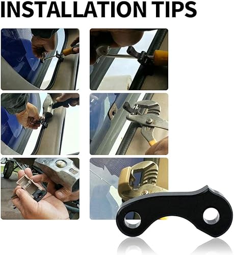 Miniatura 3 de Pestillo de la ventana trasera, bisagra de repuesto para Tacoma 1995-2004, repuesto para Tundra Xtracab 2000-2006, aluminio negro, paquete de 2