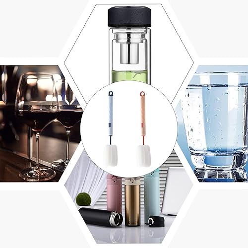 Miniatura 7 de Esponja de botella con asa, cepillo suave para botellas, depurador de botellas para tazas, tazas de café, vasos, botella de vino, botella de bebé,