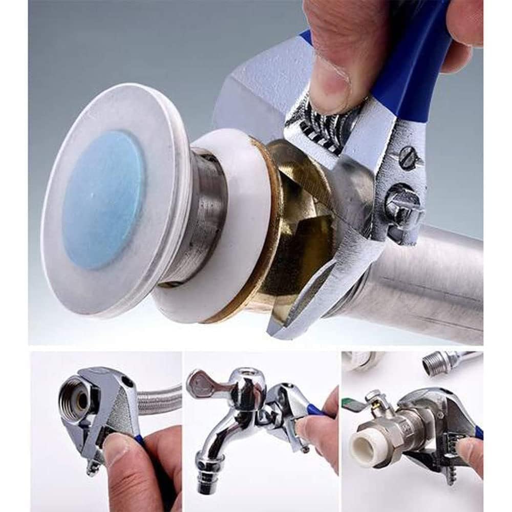 HYCDIYTS Monkey Wrench Breit Gesamtlänge 7.9" (200mm), Mundbreite 1.7" (44mm), Kurzer Affe, Wasserband, Wasserhahnschlüssel, breiter Affe, leicht, verstellbar, multifunktionaler Schraubenschlüssel