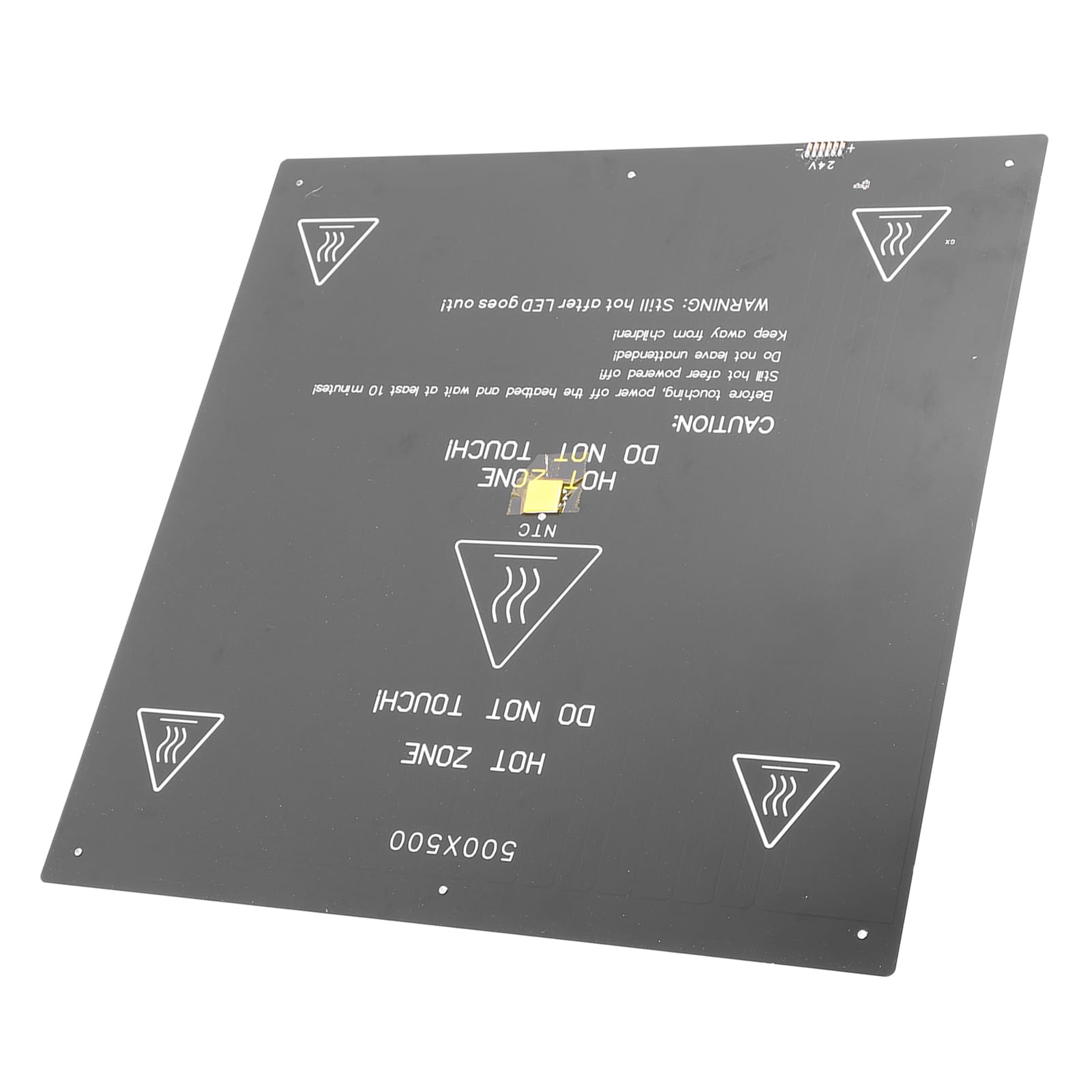 aqxreight Beheiztes Bett für 3D-Drucker, 24 V, 350 W, 500 X 500 Mm, Hotbed-Plattform aus Aluminiumlegierung, Kompatibel mit Cr 10, Ender 5 Plus, Chiron