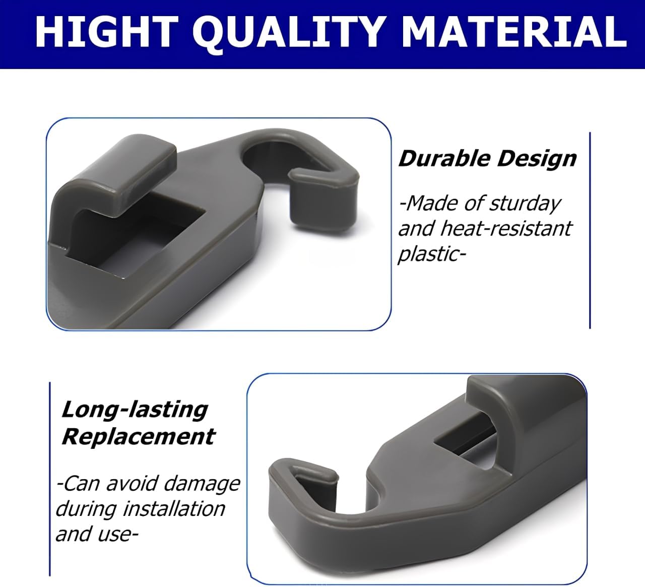 2-Pack W10082853 Dishwasher Tine Pivot Clip Replacement Repair Kit - Replaces Models PS11748190, PS1734891