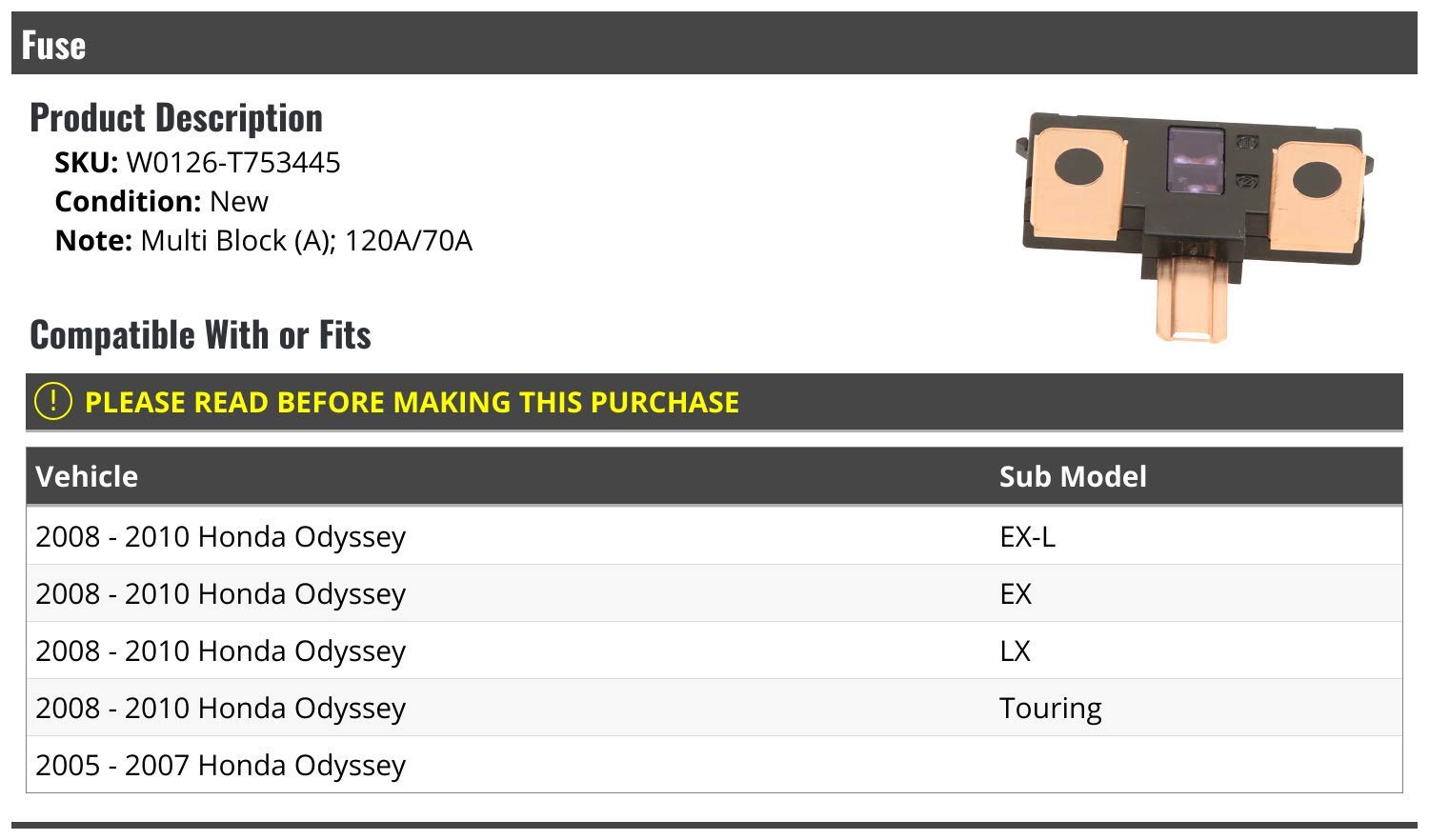 Amazon.com: Marketplace Auto Parts Multi Block Fuse