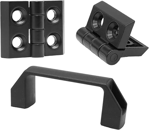 Miniatura 7 de 4 bisagras de pivote extruidas serie 2020 para perfil de extrusión de aluminio serie 20, 2 manijas de puerta de aluminio de 3.543 in serie 2020 y