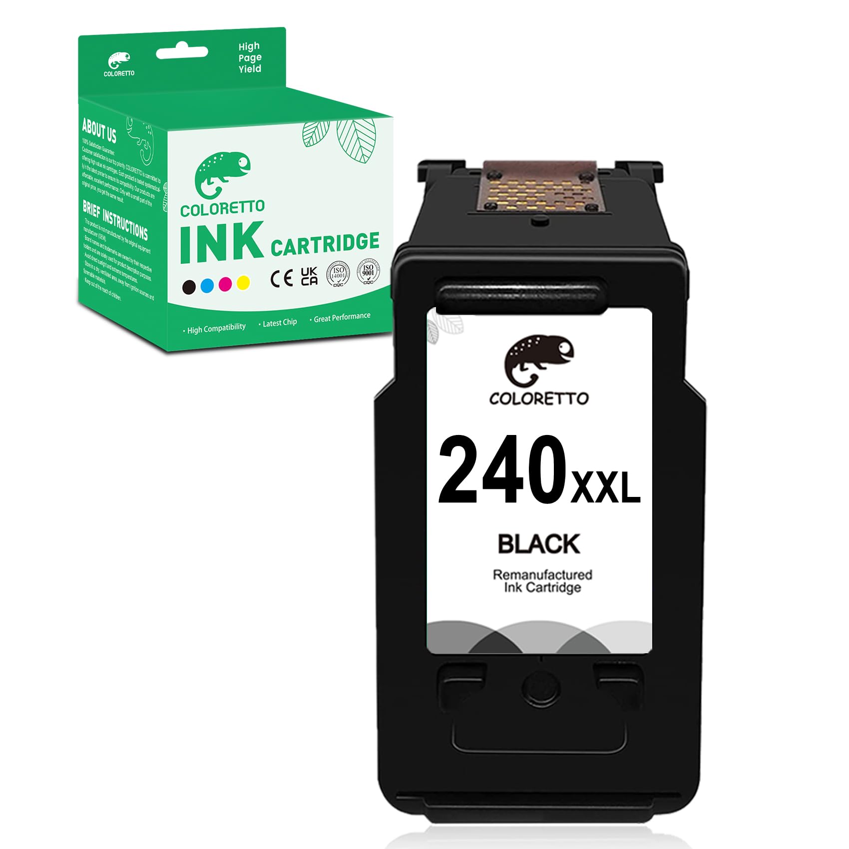 COCCINK 241XL Ink Cartridge For Canon Pixma Printers - Remanufactured Tri-Color Replacement