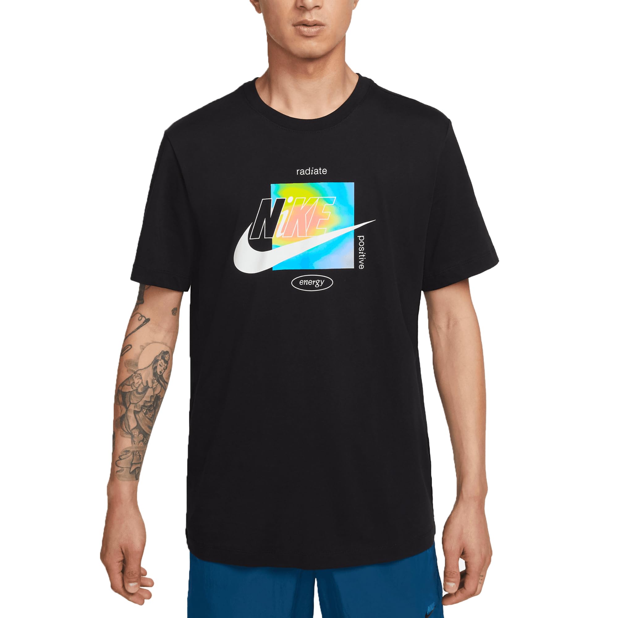 Nike Camiseta de hombre Si Hbr negra código DQ1074-010, Negro , M