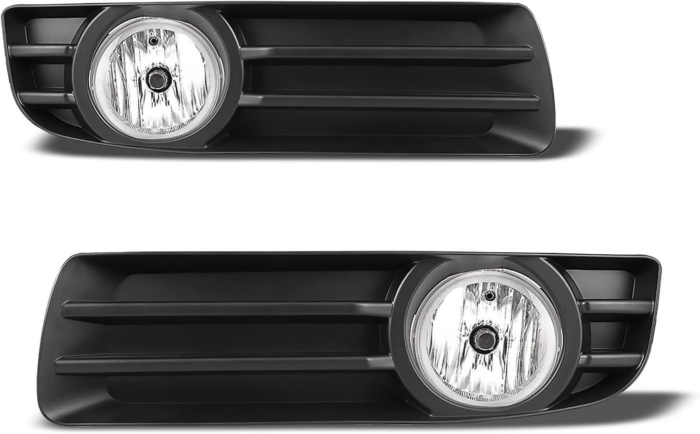 Driving Fog Lights Compatible with Chrysler 300 2005-2010 with H10 12V42W Bulbs Fog Lamps Assembly Replacement Included Wiring Kits & Switch- 1 Pair (Clear Lens)
