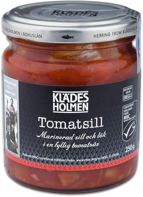 Kladesholmen, Pickled Herring, Tomato Flavor 250g