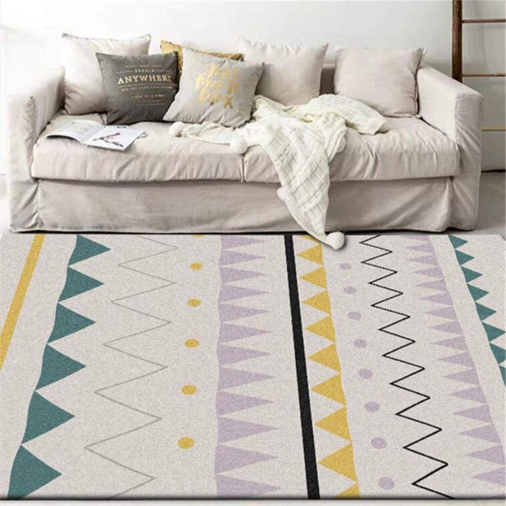 Tapis de couloir abstrait gris et vert triangle irrégulier 40x120cm pour entrée