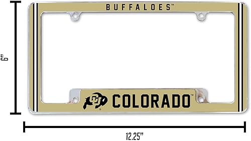 Miniatura 139 de Rico Industries NCAA Classic 12" x 6" Chrome All Over Automotive License Plate Frame for Car/Truck/SUV