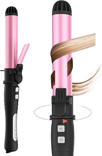 Miniatura 9 de AmoVee Rizador giratorio, rizador automático de cerámica de 1.25 pulgadas, temperatura ajustable de 180 F a 410 F, doble voltaje, un regalo de San