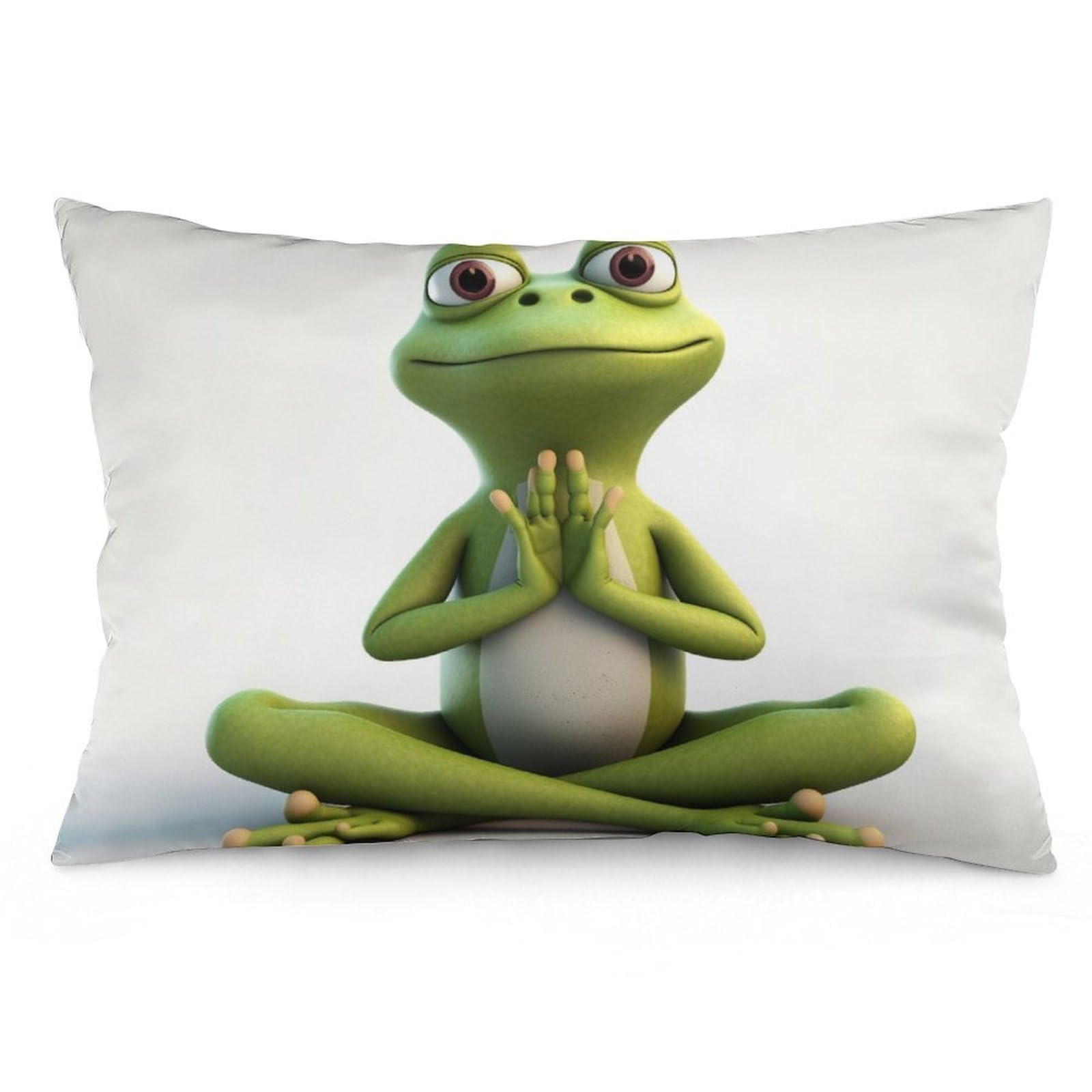 NTVOWPZO 2 Pack Decoration Throw Pillow Covers 12 "x20 Pillowcases Covers The Funny Frog Doing Yoga Pillowcases Modern Farmhouse Home Decor Sofa Cushions Covers for Couch Bed Living Room
