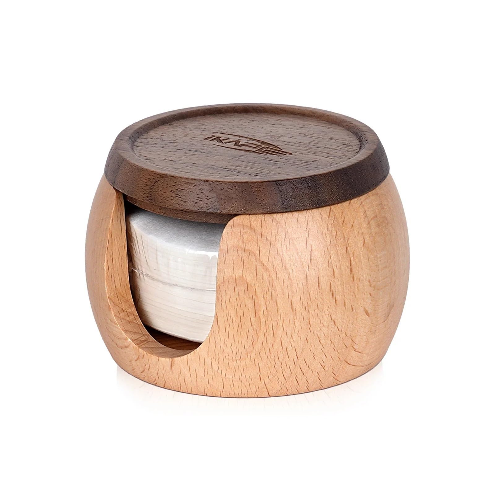 Caja De Madera Espresso Y Filtros De Papel De 200 Piezas, Compatibles Con IKAPE, Filtros De Papel De Pantalla De Disco De Café For Cesta De Portafiltros De 51/54/58 Mm(51MM 201pcs)