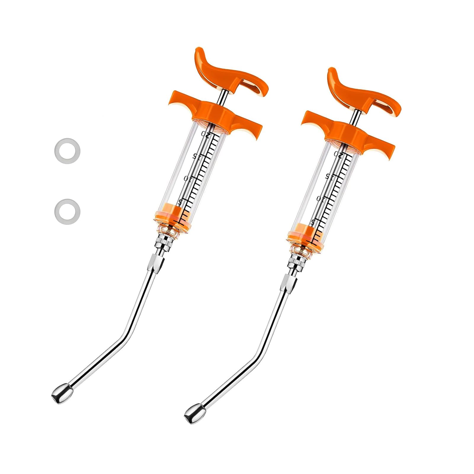 2 Set Feeding Syringe with 2 Drench Nozzle, Adjustable Dosage, Reusable Drench Gun Syringe for Small Animals Newborn Pet Livestock, Small Sheep Pig Dog Cat Bird Feeding Nursing Supplies (10ML+50ML) — Amazon image 8