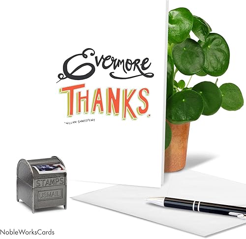 Miniatura 3 de The Best Card Company - Tarjeta de felicitación de agradecimiento con sobre de 5 x 7 pulgadas (1 tarjeta) Palabras de agradecimiento C9633BTYG