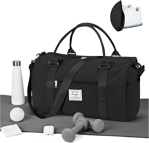 Bolsa de gimnasio para mujeres y hombres con compartimento para zapatos, bolsa de lona deportiva para artículos personales, bolsas de viaje pequeñas