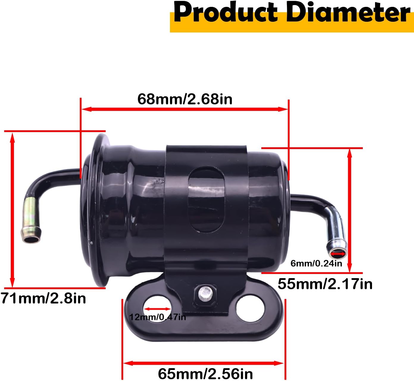 2PCS ELSOON 15440-96J01 Fuel Filter Compatible with Suzuki DF150 175HP 4 Stroke Model 2006-2010 1544096J01 Outboard High Pressure Fuel Filter Replacement