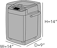 Vista 2 de Covermates Keepsakes - Funda para hacer pan, protección contra el polvo, resistente a las manchas, lavable, funda para electrodomésticos, color negro