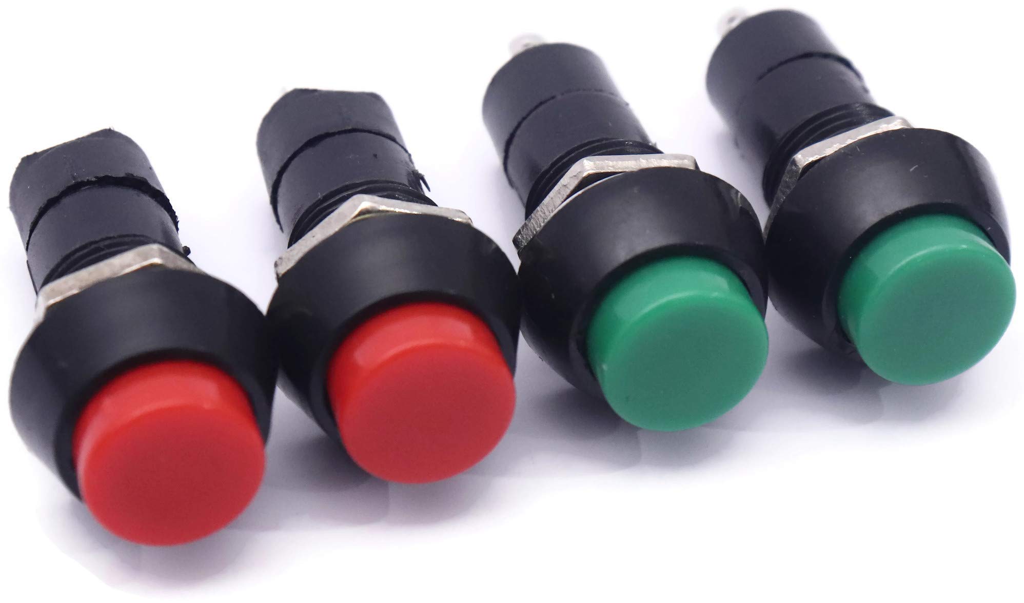 Electronic Spices GREEN AND RED On/Off 2 pin Self-Locking Latching Push Button Switch Locking Car, Boat Dashboard pair of 2-image-44
